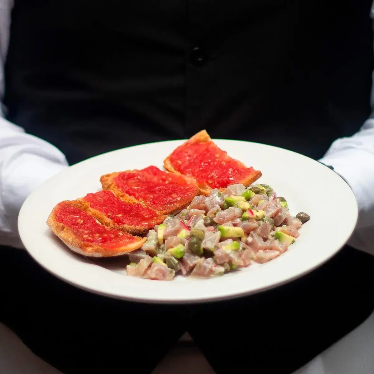 Tuna tostadas at Contramar